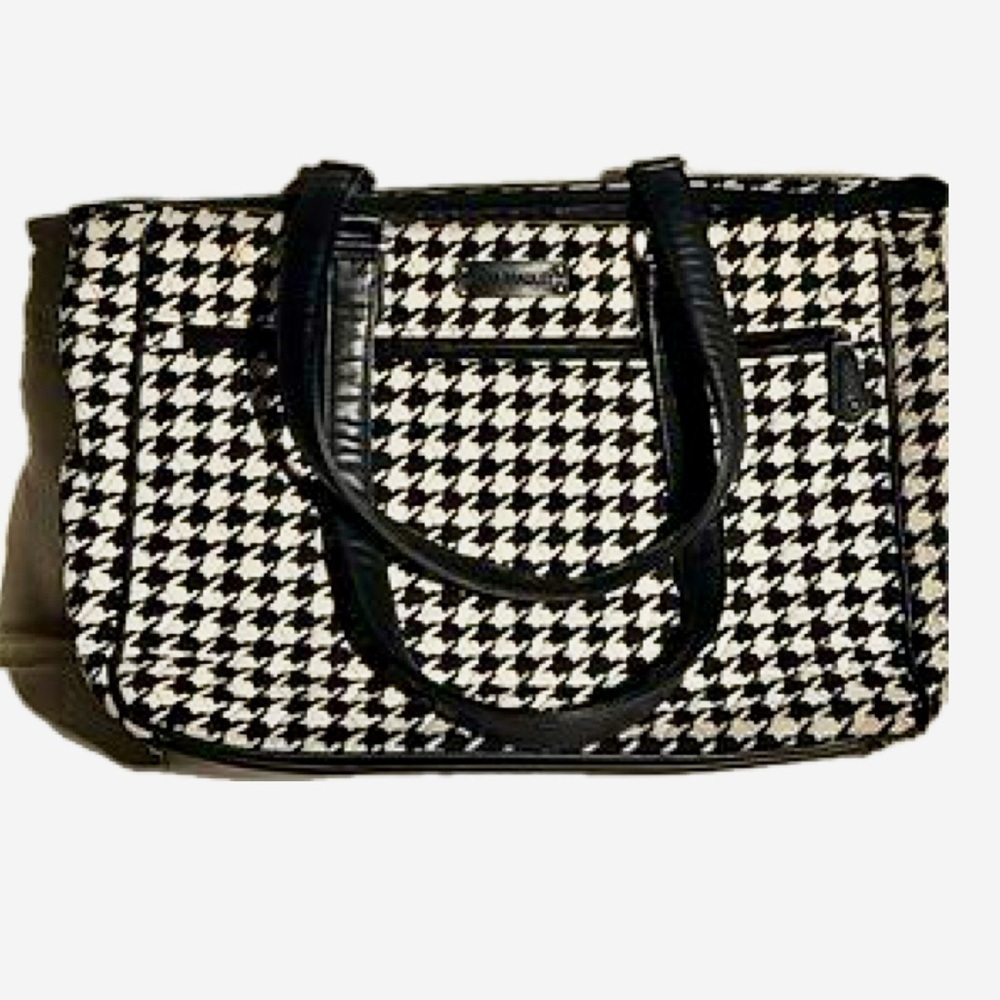 Vera Bradley Black & White Houndstooth Tote Shoulder Bag